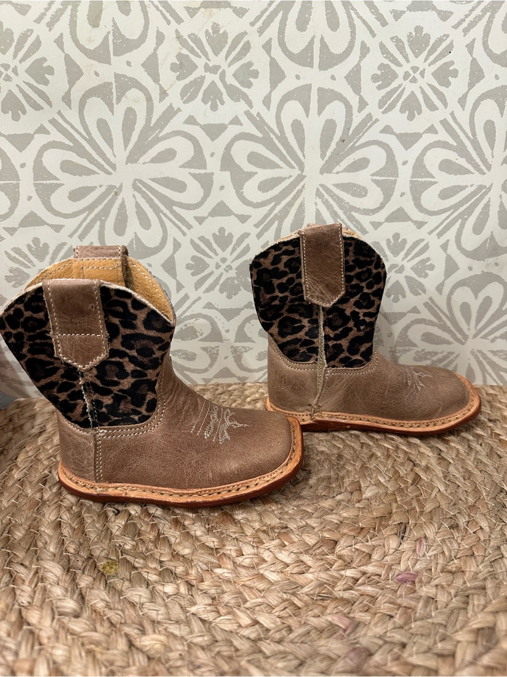 Roper Infant Girls' Cowbabies Cheetah Western Boots - Broad Square Toe size 2